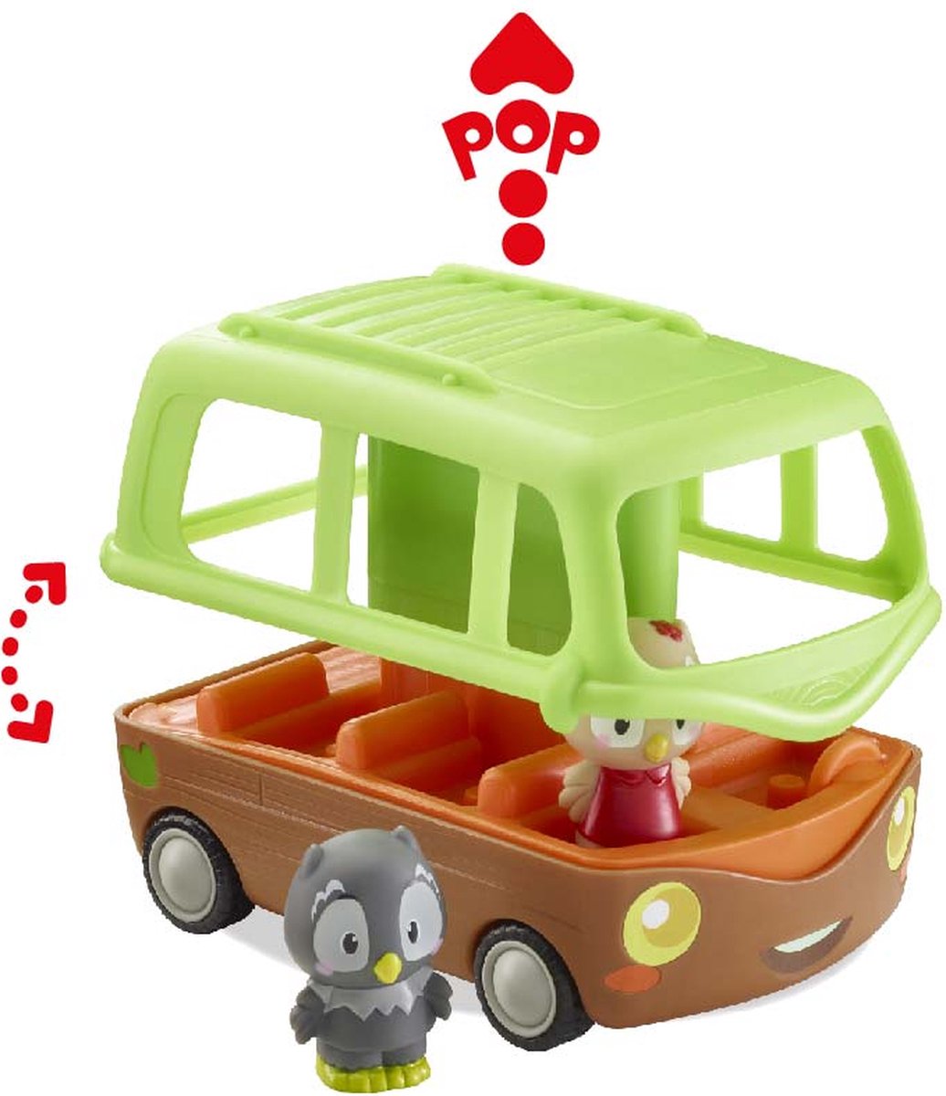 Klorofil le bus d'aventure - jouet interactif pour enfants - avec figurine de la famille des hiboux Nocty - jouets à partir de 18 mois