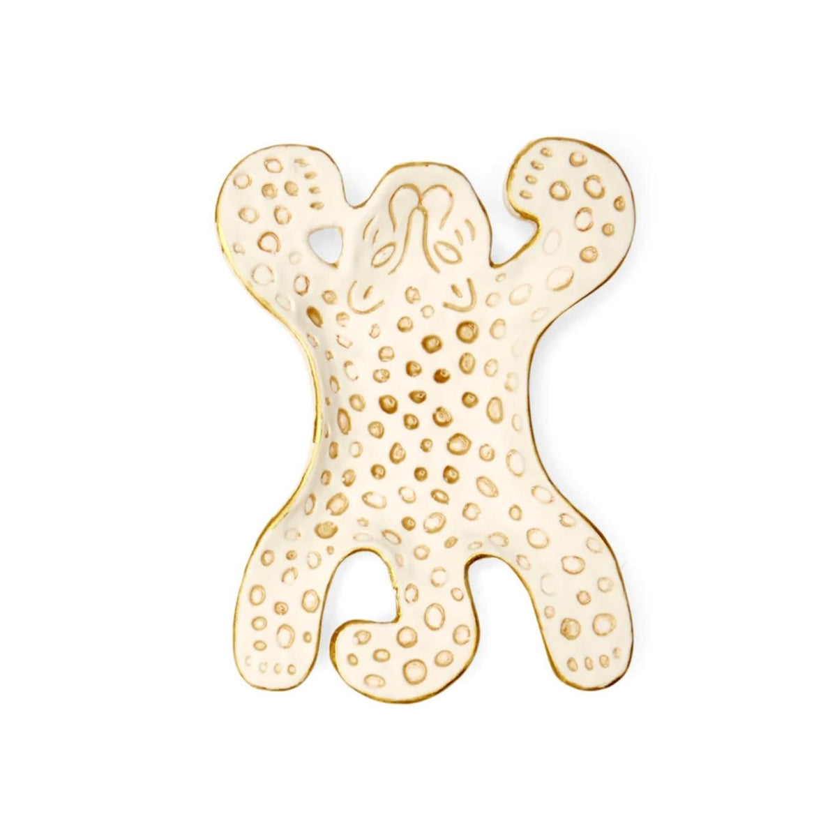 Bol décoratif léopard blanc 13cm