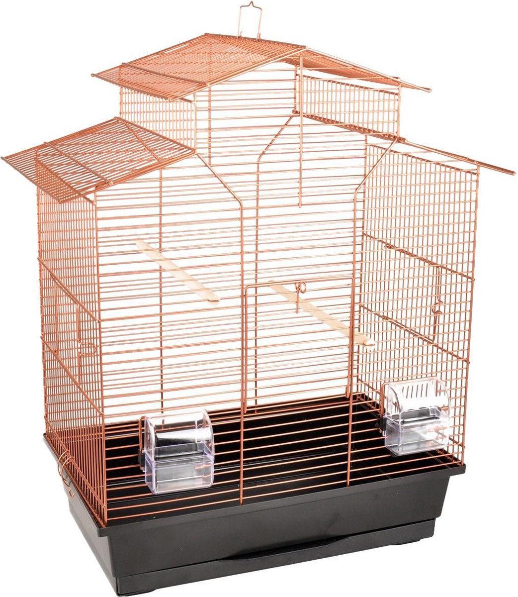 Numéro de cage pour perruche Flamingo pour 1 - couleur cuivre - 52 x 30 x 61 cm