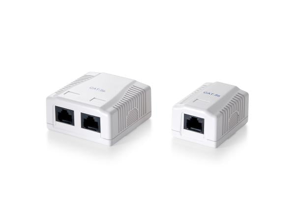 Équipage de l'équipement 235112 Boîte montée surface 2-Port Cat.5e non blindé, blanc