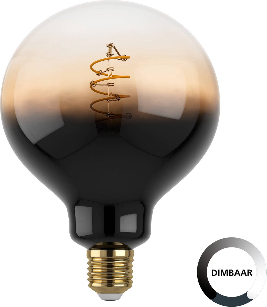 Lampe LED Eglo - E27 - ø 12,5 cm - G125 - couleur sable - 1700k - dimmable