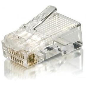 Équipement 121143 Connecteur Cat6 100pcs, UTP, RJ-45, 11,6 mm, 21,3 mm, 7,94 mm, transparent