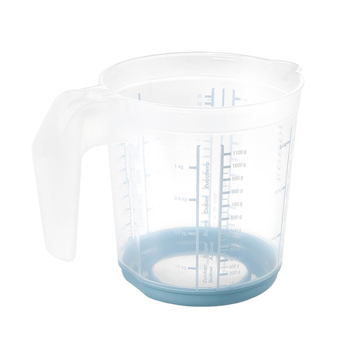 Keeper verre doseur antidérapant 1l bleu