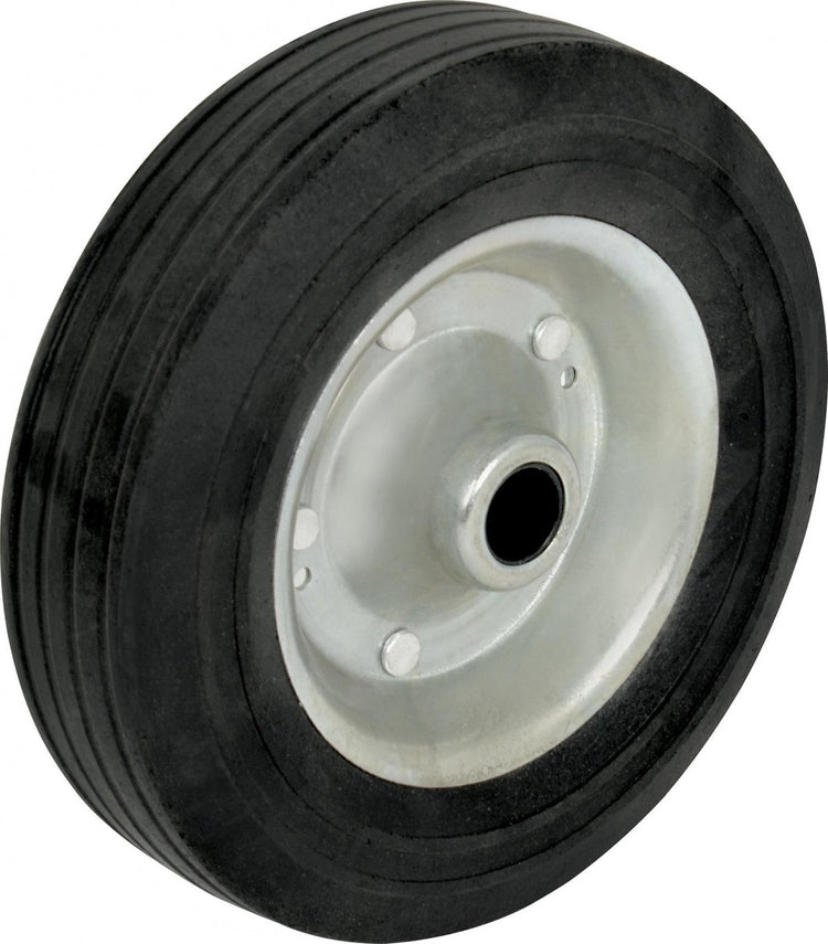 Roue de secours Carpoint pour roue jockey – 200 x 60 mm – caoutchouc plein – jante en métal – capacité de charge jusqu'à 250 kg – roue de remplacement sans crevaison