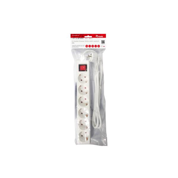 Équipez l'équipement 245552 STRIR 6-OUTLETLE avec interrupteur, sort 6x prise (s) à l'intérieur, type F, 1,5 mm², 1,5 m