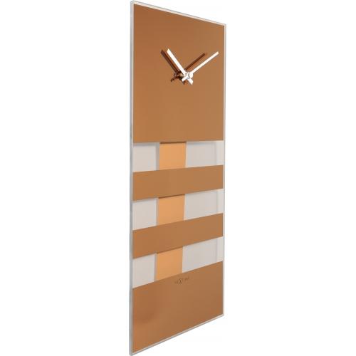 Nextime Nextime Klok 2855co Bold Stripes, 38x19 cm, mur, cuivre