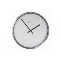Nextime Nextime Klok 2991st Paniki, Ø34 cm, mur, blanc