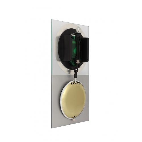 Nextime Nextime Klok 3028 sur l'horloge, 16x30,2 cm, mur, verre, argent