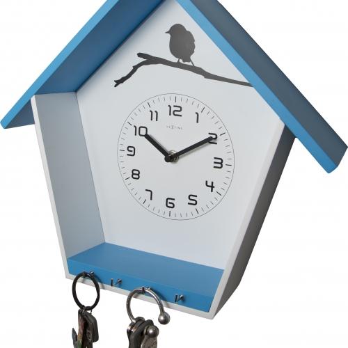 Nextime Nextime KLOK 3109BL CUCKEY, 30.5X33X11 CM, mur, blanc bleu