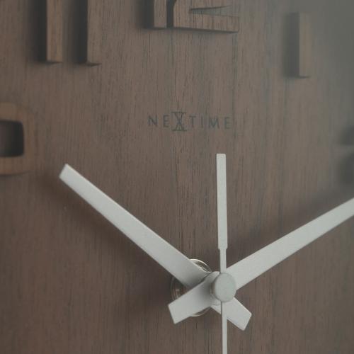Nextime Nextime Horloge 5192GS Bois Bois petit, 22x20 cm, mur, bois, gris
