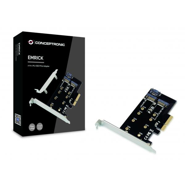 Concepttronic Concepttronic Emrick05b M.2 NVME SSD Adaptateur, PCIe 3.0, M.2, passive, Chine, 32 Gbit S