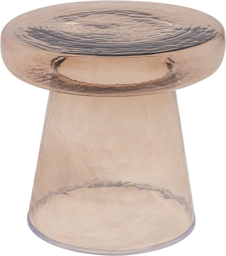 Table d'appoint Woood Loma - verre - marron - 38x40x40