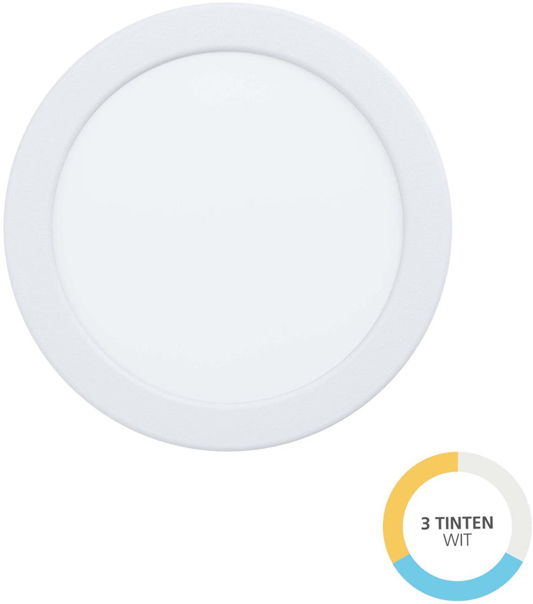Spot encastrable Eglo fueva 6 - salle de bain extérieure - LED - ø 16,8 cm - blanc - lumière blanche orientable (lumière chaude, neutre et lumière du jour)