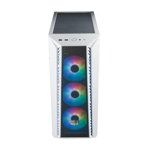 Cooler Master Cooler MB520-WGNN-S00 Masterbox 520 Mesh blanc, ATX, MIDI, Fenêtre transparente de bord à bord
