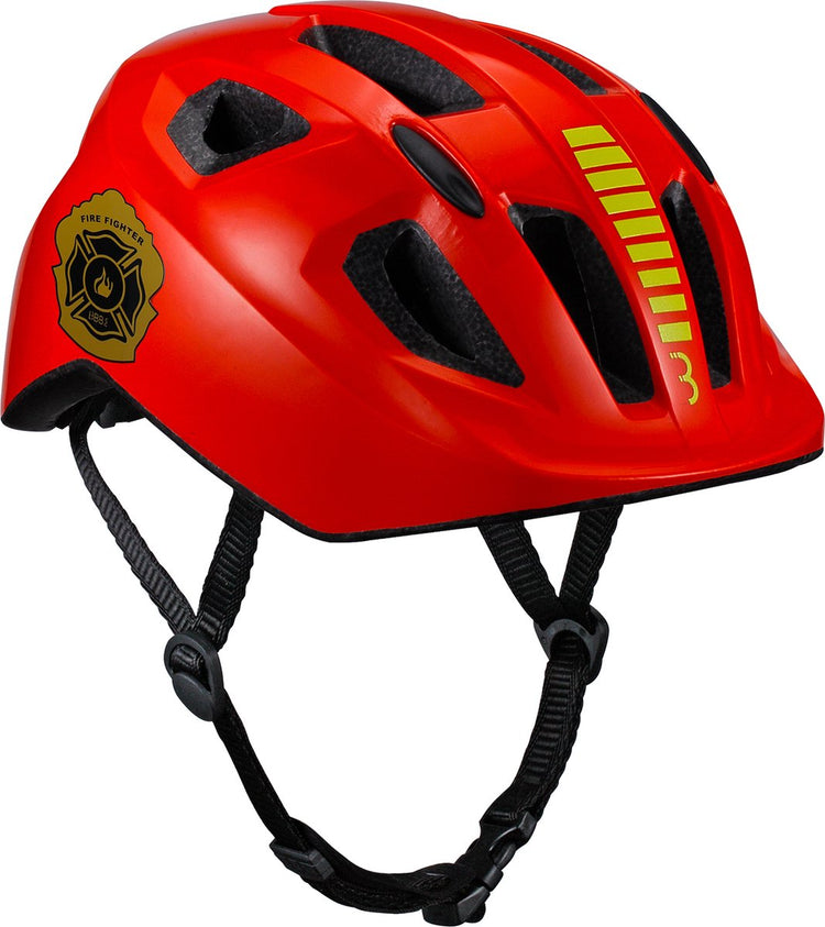 Bbb cycling hero casque enfant vélo rouge - réglable - rembourrage lavable - petit : 1 - 3 ans - casque de vélo filles et garçons - casque de vélo enfants - pompier - bhe-172