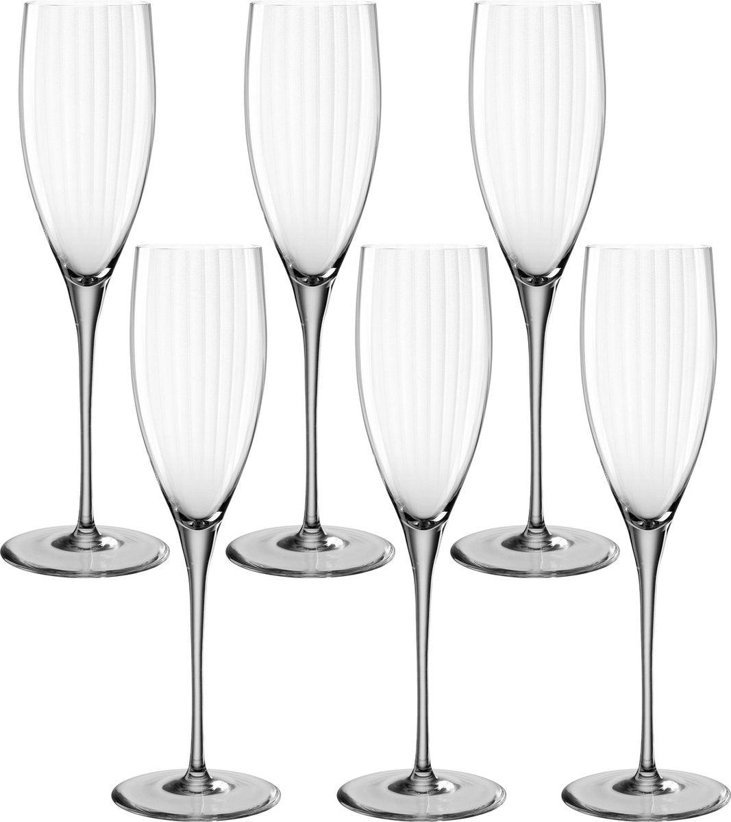 Verre à champagne Leonardo poesia 250ml gris - lot de 6