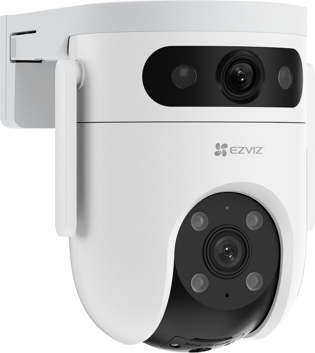 Caméra de sécurité extérieure Ezviz h9c à double objectif 3k+3k - Inclinaison panoramique à 360° - mode patrouille, détection humaine par vision nocturne - audio bidirectionnel - pas de frais mensuels