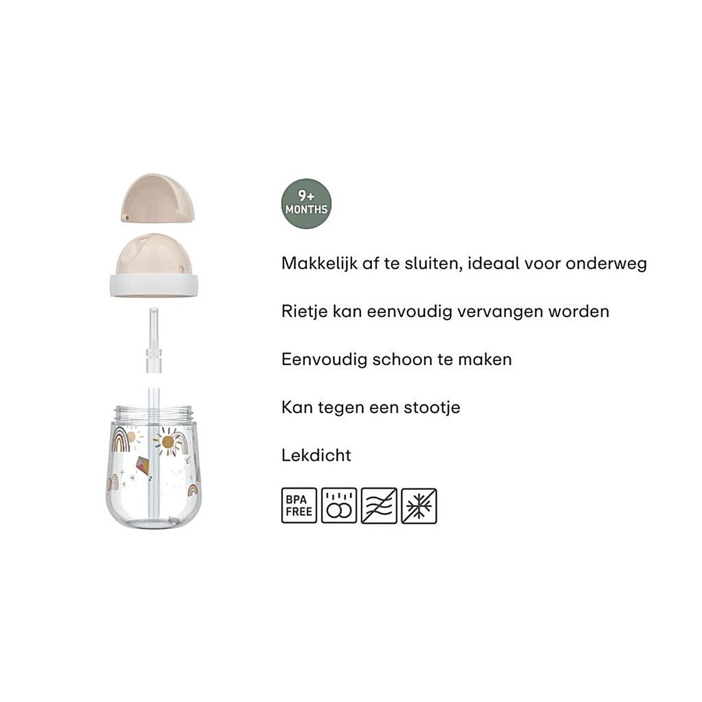 Gobelet en paille Mepal jardin féérique 300ml