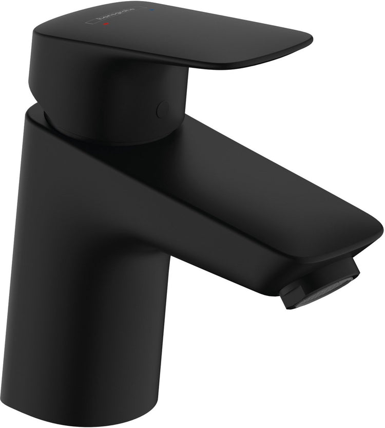 Hansgrohe Logis - robinet de lavabo - démarrage à froid à économie d'énergie - sans vidage - 70 mm - noir mat