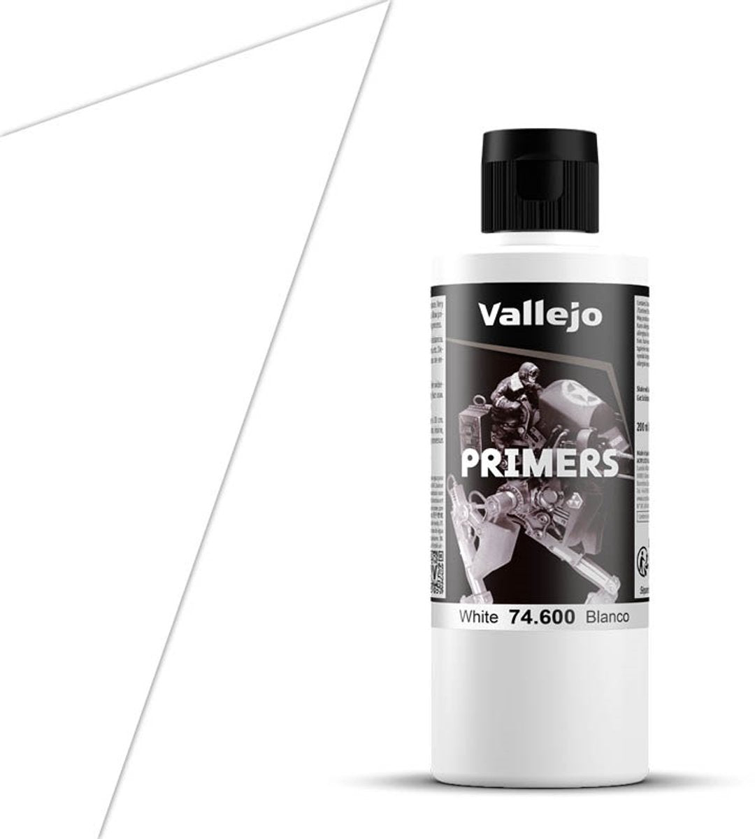 Vallejo Hobby Paint Peinture acrylique - 74600 blanc - Apprêt - Flacon de peinture acrylique - 200 ml