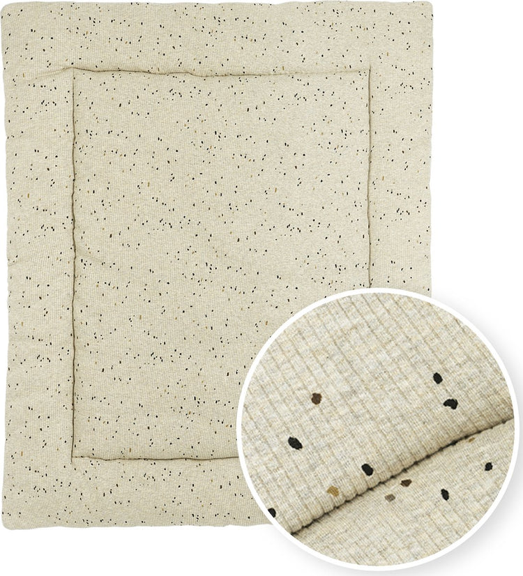 Tapis de parc Meyco baby rib mini spot - sable mélangé - 80x100cm