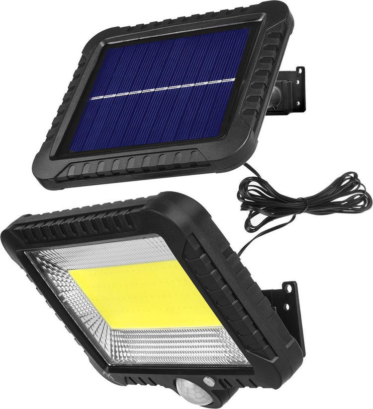 Projecteur led solaire Maclean avec détecteur de mouvement ip44, 5w, 400lm, blanc froid 6000k, batterie lithium 1300 mah, 5.5v dc mce438