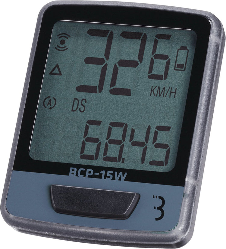 Bbb cycling ordinateur de vélo sans fil - compteur kilométrique vélo - ordinateur de vélo sans fil avec 10 fonctions - compteur de vitesse vélo - noir argent - tableau de bord 10 bcp-15w