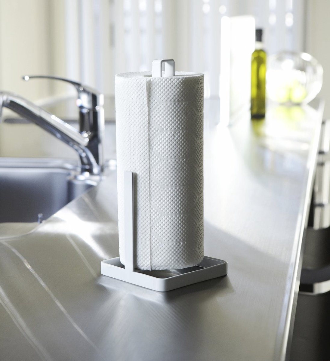 Porte-rouleau de cuisine Yamazaki - tour - blanc