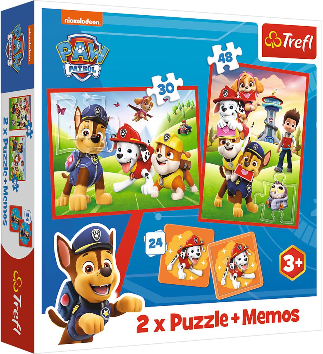 Puzzle Paw Patrol 30 et 48 pièces et mémoire | 2 pièces