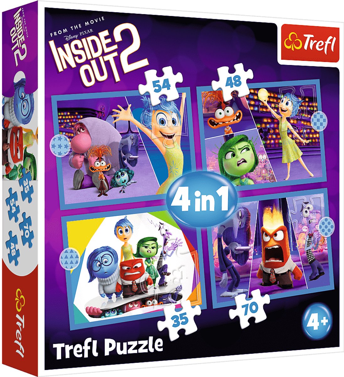Trefl puzzle Disney Inside Out 2 - Ensemble de règles d'émotions 4 en 1.
