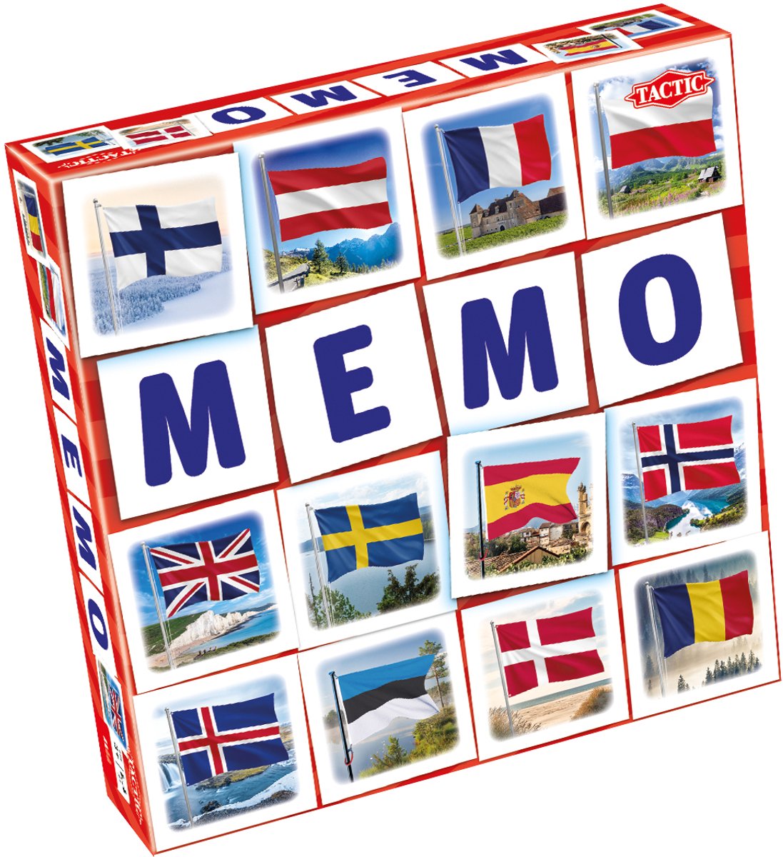 Mémoire tactique - jeu de cartes - mémo - drapeaux
