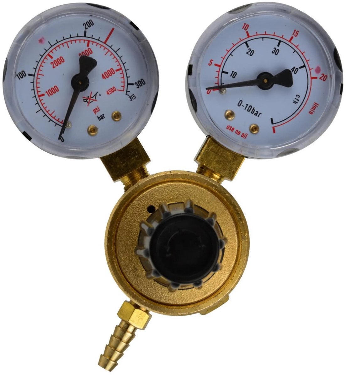 Régulateur de pression Geko argon mix - 2 manomètres - haute capacité