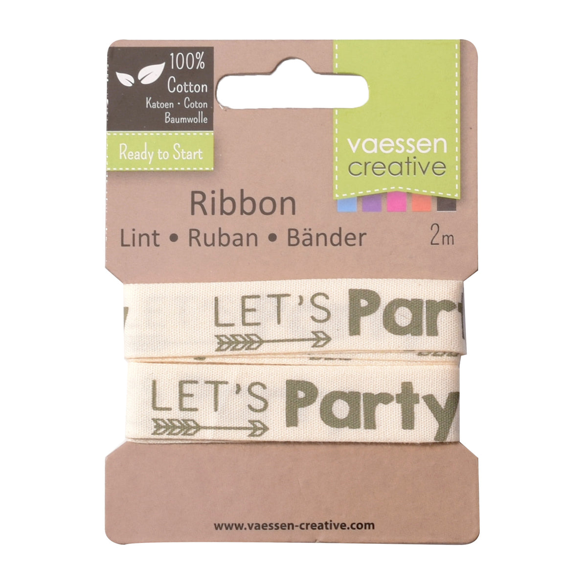 Vaessen creative • ruban 2mx15mm fr faisons la fête