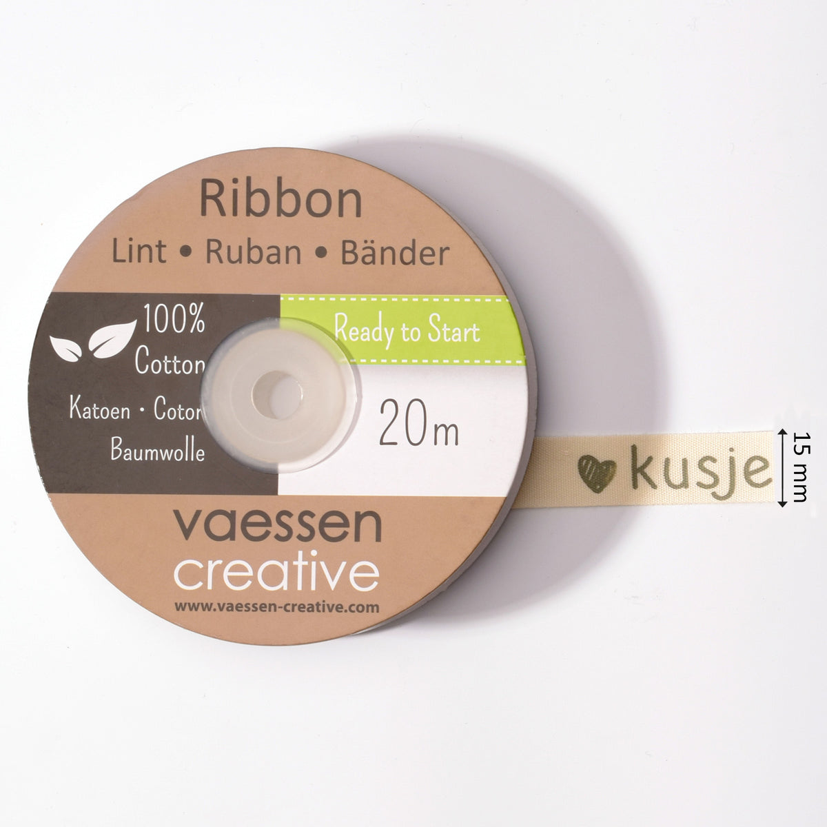 Vaessen creative • ruban 20mx15mm nl baiser