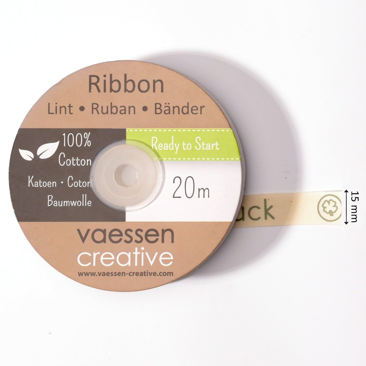Vaessen creative • ruban 20mx15mm de couleur