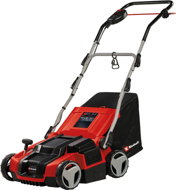 Aérateur scarificateur électrique Einhell ge-sa 1435 1 - 1400 w - 16 couteaux - 26 griffes aérantes - bac de récupération 28 l