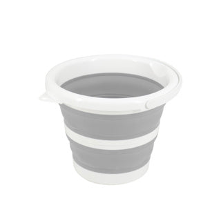 Seau pliable de maison propre 5 litres gris