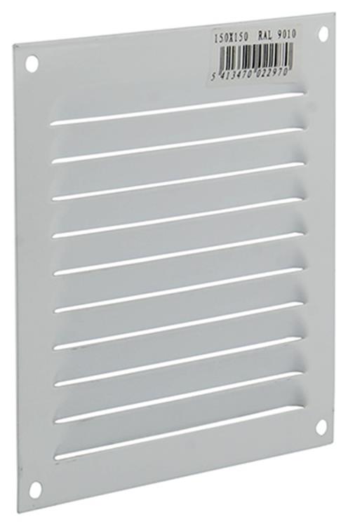 Renson 1015063 - grille à ailettes plate aluminium blanc 150x150mm | 10 pièces
