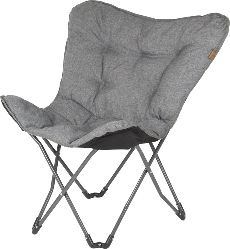 Bo-camp - urban outdoor - chaise papillon - redbridge - m - polyester oxford - gris