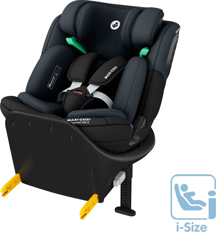 Maxi-cosi emerald 360 s i-size - siège auto - noir ton sur ton - de la naissance à 12 ans