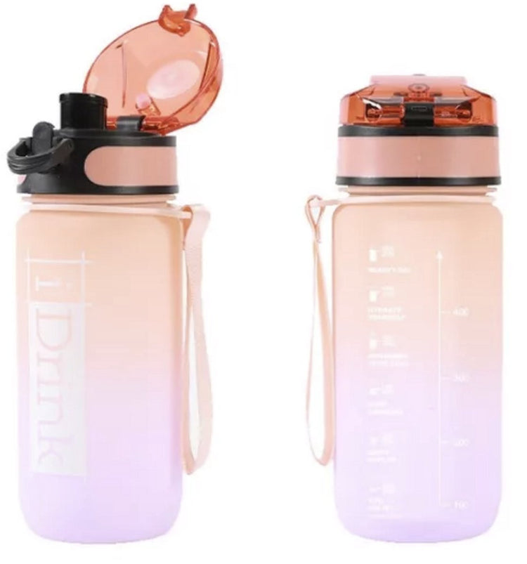 Itotal idrink tritan bouteille 500 ml orange et lilas bouteille orange et lilas 7×7×19,5cm