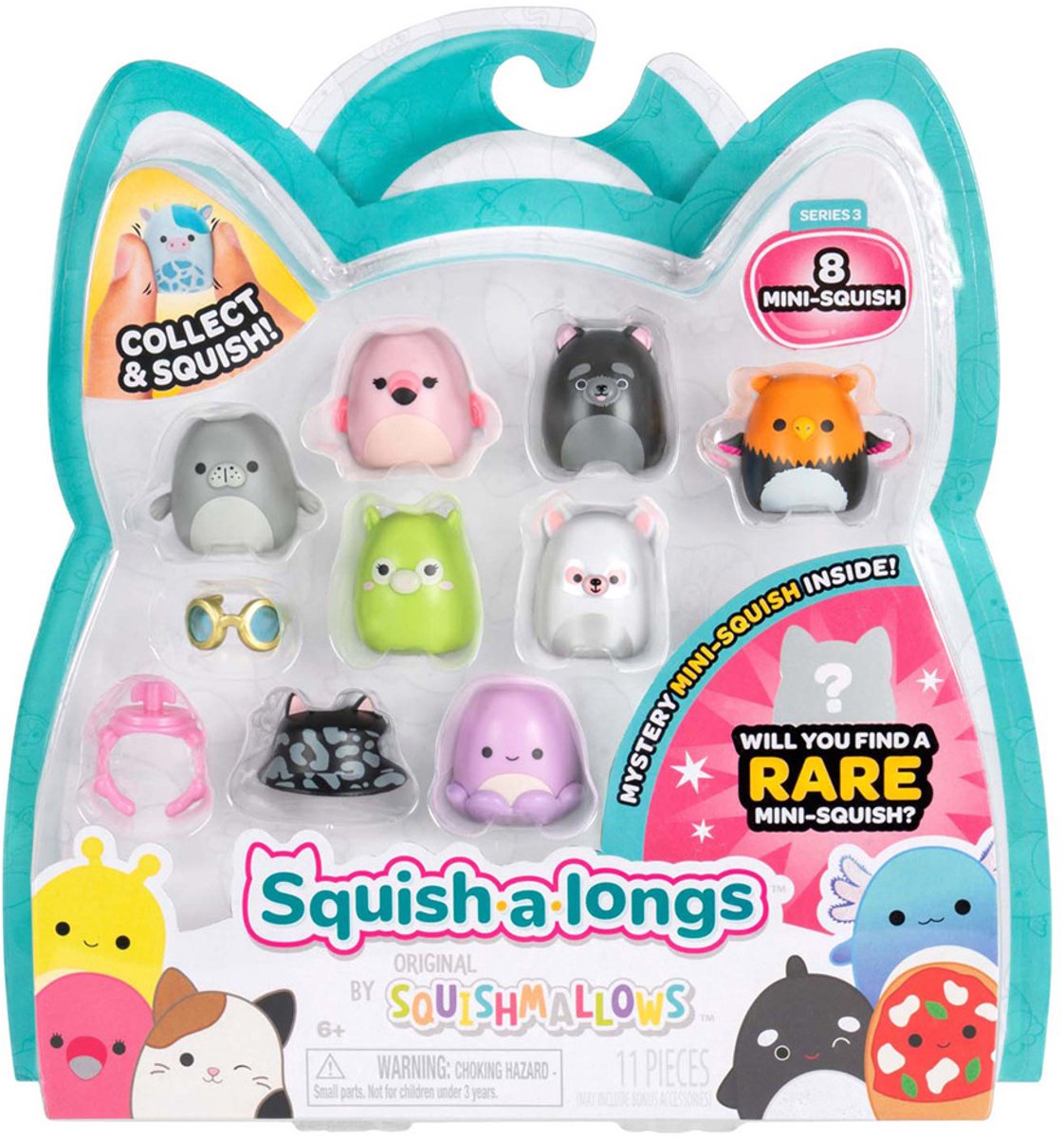 Squishmallows Jazwares - figurines squish-a-longs style 3 - 8 pcs.