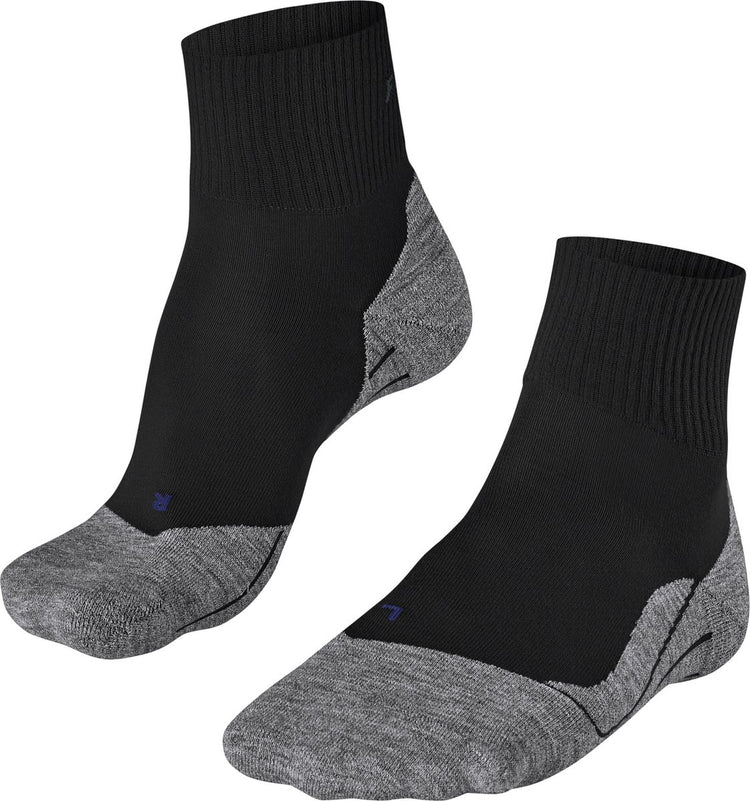 Falke tk5 cool chaussettes de marche courtes anti-ampoules en lyocell fin en matériau fonctionnel hommes noir - taille 44-45