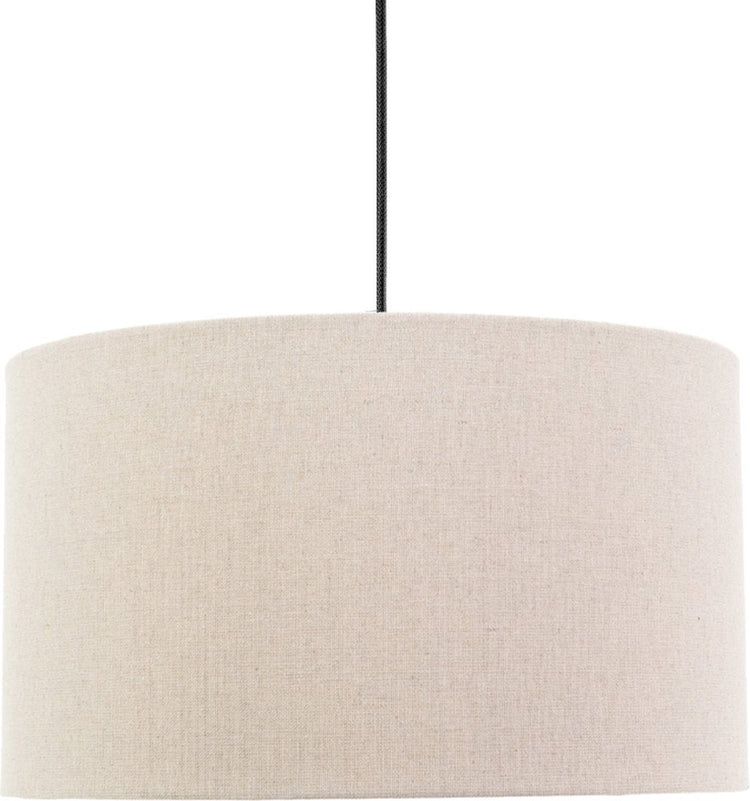 Lampe à suspension Eglo feniglia - e27 - ø 38 cm - beige|noir - lin