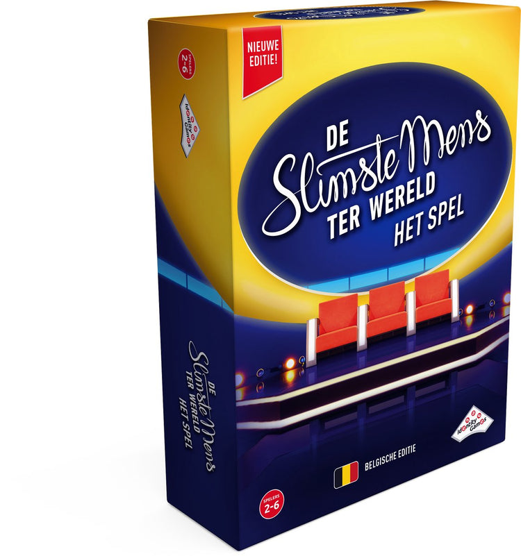 Jeux d'identité international la personne la plus intelligente du monde le jeu (flamand) - jeu de société - basé sur le programme TV - avec minuteries