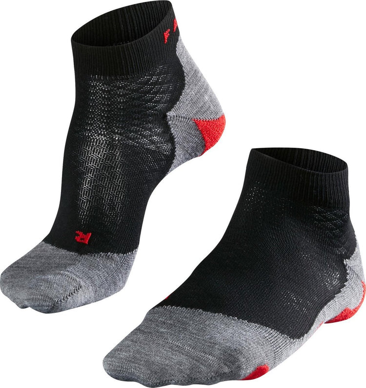 Falke ru5 chaussettes de course courtes en matériau fonctionnel anti-ampoules femme noir - taille 41-42