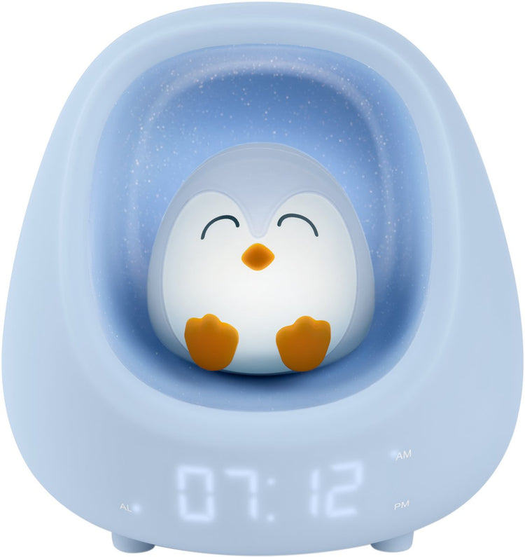 Bigben hibuddies hibuddies nestkids lampe de nuit avec réveil pour enfants - neige le pingouin