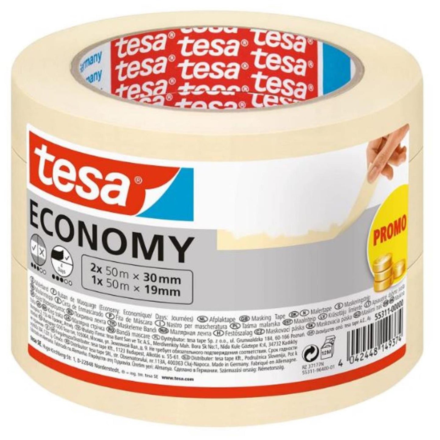 Tesa masking tape eco lot de 3 pièces