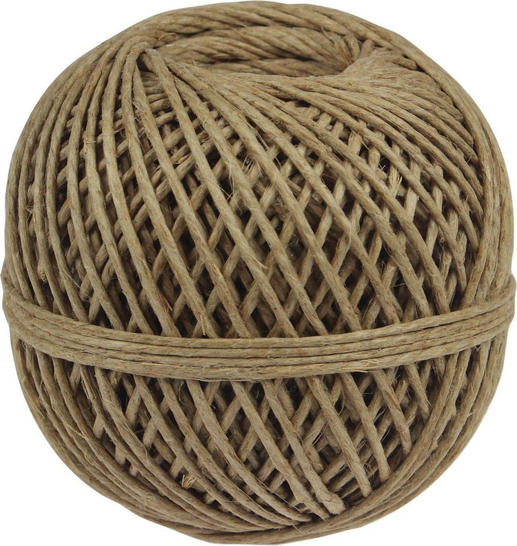 Corde cordelette en lin sans marque sans marque composée de 3 torons, pelote de 140 g, +- 65 m