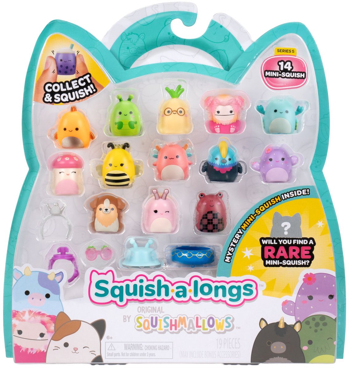 Jazwares squish-a-longs - paquet de 14 (style 2)